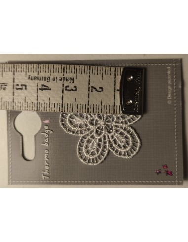 Parche Flor Bordada Cruda