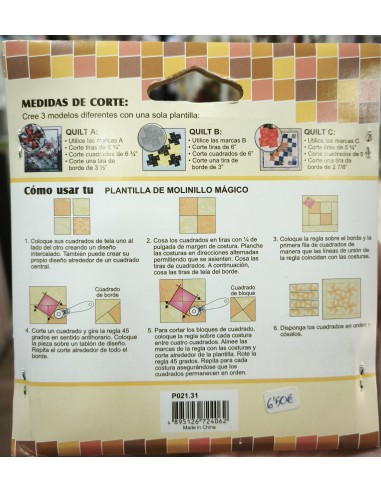 Plantilla Molinillo Mágico 4 1/2"